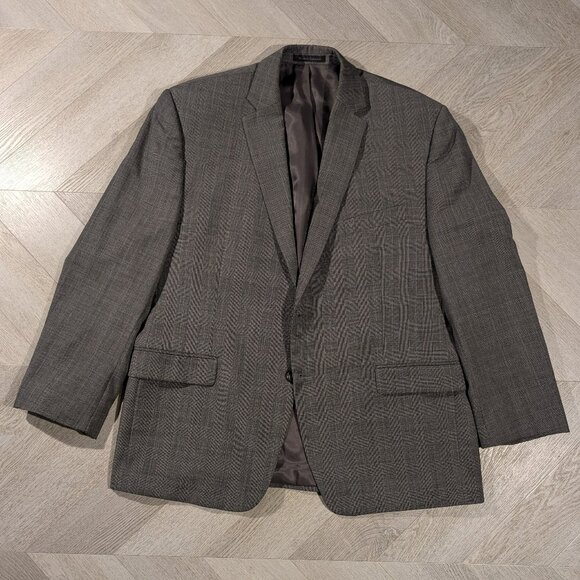 Lauren Ralph Lauren Wool Sport Coat Men's Size 44S Gray Check Pattern - Picture 1 of 14